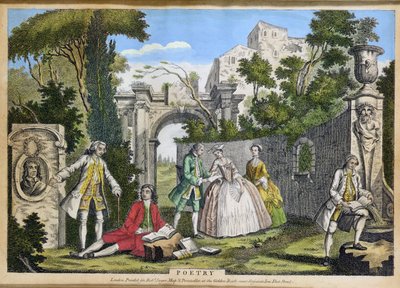 Poezie, hospoda. od Roberta Sayera (fl. 1750-80) kolem 1750 (akvatinta) od Richard Houston