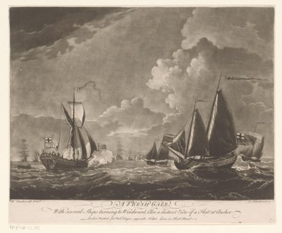 Flotila na rozbouřeném moři A Fresh Gale (název na objektu) od Richard Houston