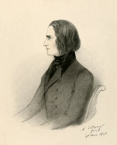 F. Liszt, 1840. od Richard James Lane