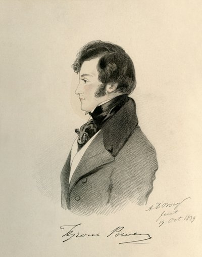 Tyrone Power, 1839. od Richard James Lane