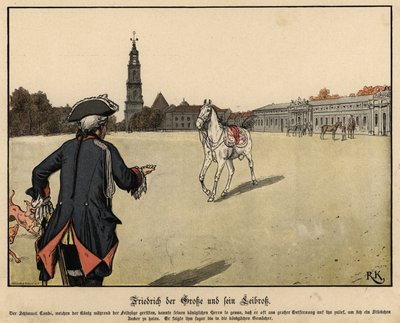Fridrich Veliký z Pruska a jeho oblíbený kůň od Richard Knoetel