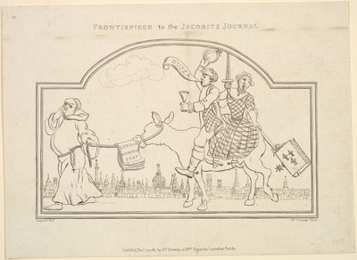 Frontispis k The Jacobites Journal, 27. listopadu 1781. od Richard Livesay