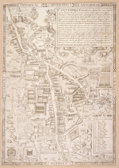 Mapa Cambridge, od Caius 