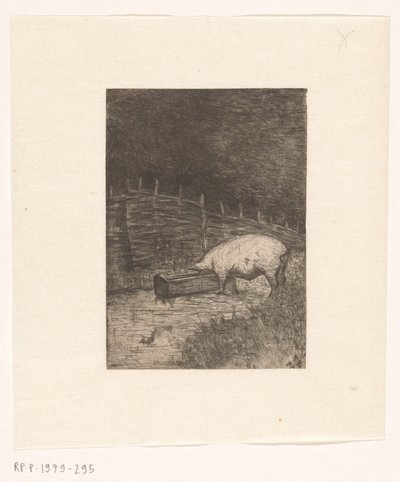 Prasátko jíst ze žlabu od Richard Nicolaüs Roland Holst