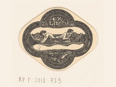 Ex libris od Iny van Eibergen Santahagens-Waller Každý den má svá zlatá očekávání (název na předmětu) od Richard Nicolaüs Roland Holst