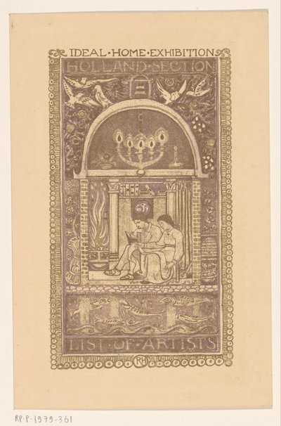 Návrh obálky: Katalog výstavy Ideální domov, 1912 od Richard Nicolaüs Roland Holst