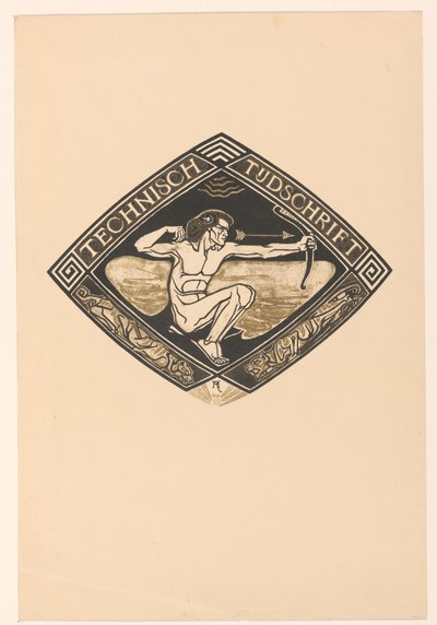 Návrh obálky pro: Technical Magazine, 1914 od Richard Nicolaüs Roland Holst