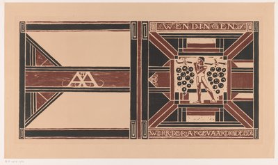 Návrh obálky pro: Weddingen, 1921 Práce členů delegáta (název na objektu) od Richard Nicolaüs Roland Holst