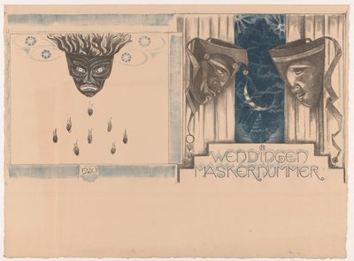 Design obálky pro: Twists, číslo masky, 1920 od Richard Nicolaüs Roland Holst