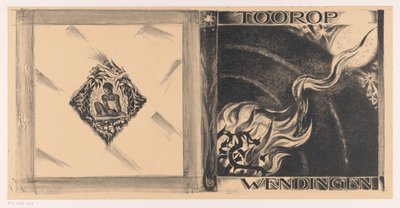 Návrh obálky pro: Weddingen, vydání Toorop, 1928 od Richard Nicolaüs Roland Holst