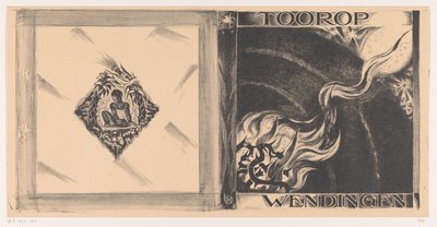 Návrh obálky pro: Weddingen, vydání Toorop, 1928 od Richard Nicolaüs Roland Holst