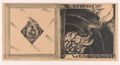 Návrh obálky pro: Weddingen, vydání Toorop, 1928 od Richard Nicolaüs Roland Holst