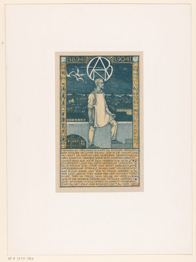 Tisk u příležitosti desátého výročí Všeobecné holandské diamantové dělnické unie v roce 1904 od Richard Nicolaüs Roland Holst