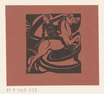 Jezdec na skákacím koni od Richard Nicolaüs Roland Holst