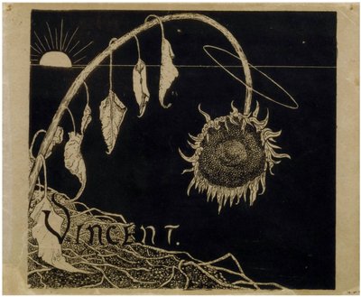 Návrh obálky pro výstavu Vincenta van Gogha v Amsterdamu par Holst, Richard Roland (1868-1938). Litografie, rozměr: 18,2x21 od Richard Nicolaus Holst Roland