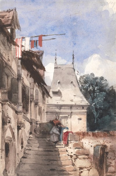 Opatství St-Amand, Rouen od Richard Parkes Bonington