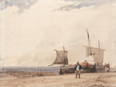 Plážová scéna od Richard Parkes Bonington