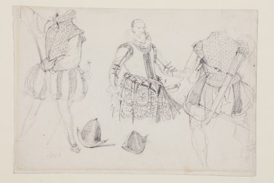Studie kostýmů od Richard Parkes Bonington