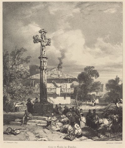 Kříž Moulin-les-Planches od Richard Parkes Bonington