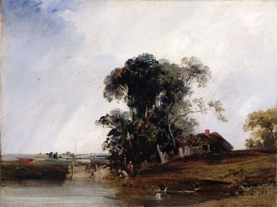 Krajina s rybníkem, kolem 1825-26 (olej na plátně) od Richard Parkes Bonington