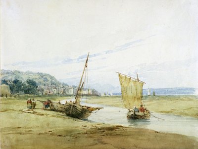 Poblíž Honfleuru, cca 1822 (wc nad grafitem na papíře) od Richard Parkes Bonington