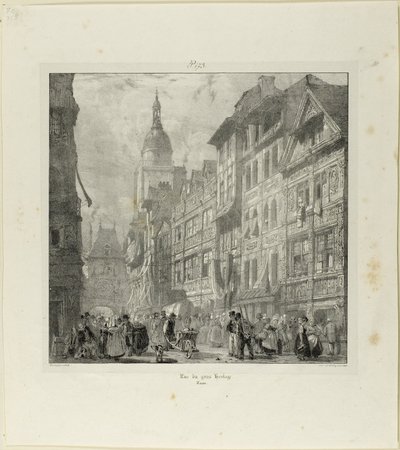 Ulice Gros Clock od Richard Parkes Bonington