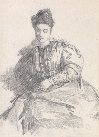 Studium sedící ženy od Richard Parkes Bonington