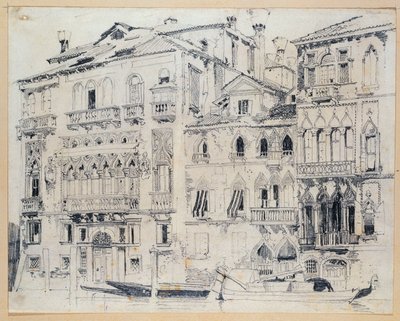 Canal Grande, Benátky, cca 1826 (tužka) od Richard Parkes Bonington