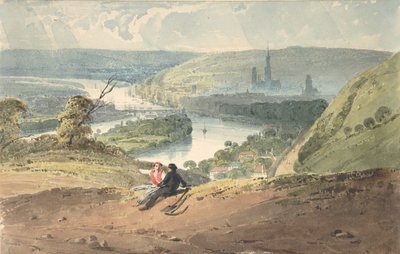 Pohled na Rouen z kopce Svaté Kateřiny, 1821-22. od Richard Parkes Bonington