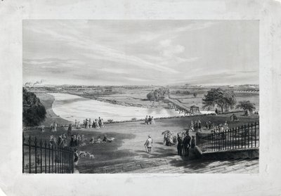 Avenham  Miller Park, cca 1870 (tónovaná litografie na papíře) od Richard Parminter Cuff