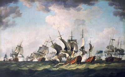 Bitva u Quiberonské zátoky, 20. listopadu 1759 (olejomalba) od Richard Paton