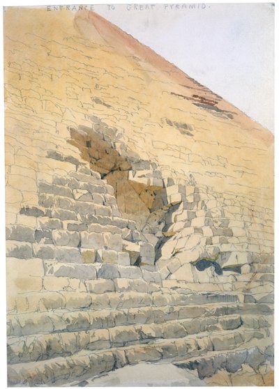 Vchod do Velké pyramidy, Egypt, 19. století od Richard Phene Spiers