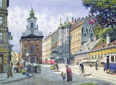 Kostel kominíků, Wiedner Hauptstrasse, Vídeň od Richard Pokorny