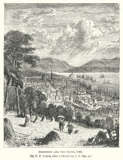 Greenock a Clyde od Richard Principal (after) Leitch
