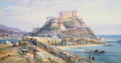 Hrad Mont Orgueil, Gorey, Jersey, 1876 od Richard Principal Leitch