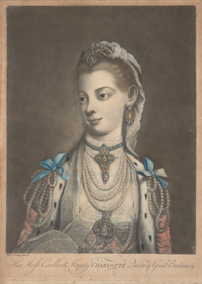 Queen Charlotte, cca 1762 (tisk) od Richard Purcell