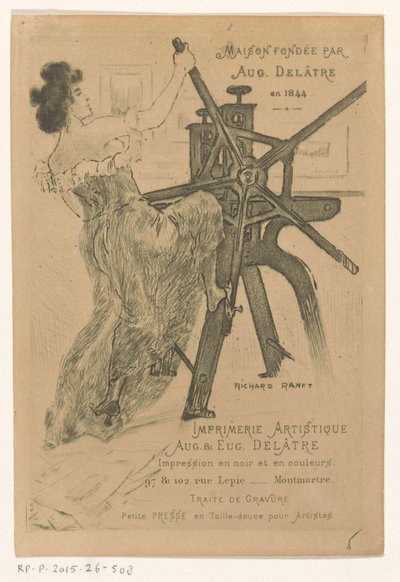 Vizitka tiskařů Auguste a Eugène Delâtre v Paříži od Richard Ranft
