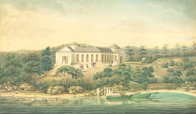 Henrietta Villa, Point Piper, dům kapitána Johna Pipera, 1820 (wc) od Richard Read