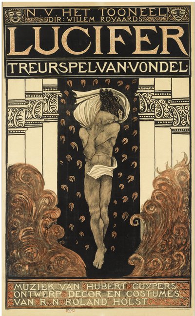 Plakát ke hře Lucifer, 1910 od Richard Roland Holst