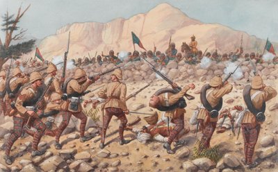 72. vlastní Highlanders vévody z Albany postupující u Peiwar Kotal od Richard Simkin