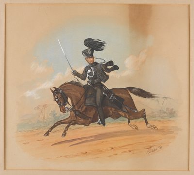 Podplukovník Robert Newport Tinley z Cape Mounted Riflemen od Richard Simkin
