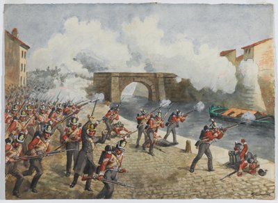 27. pluk Inniskilling v Toulouse, 10. dubna 1814, cca 1900 od Richard Simkin
