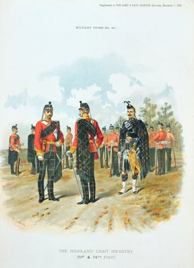 Highland Light Infantry, z dodatku k Art and Navy Gazette, 7. prosince 1895 od Richard Simkin
