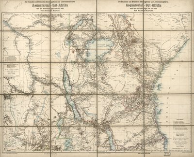 Německé a britské protektoráty a zájmové sféry v Rovníkové východní Africe : podle dohod z června 1890 od Richard; Sprigade Kiepert