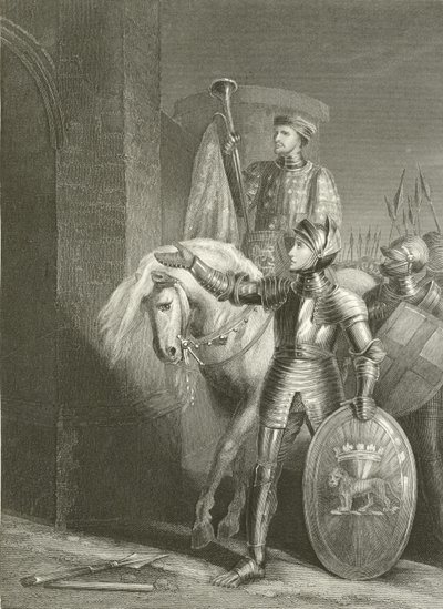 Král Jindřich V. před Harfleurem od Richard Westall