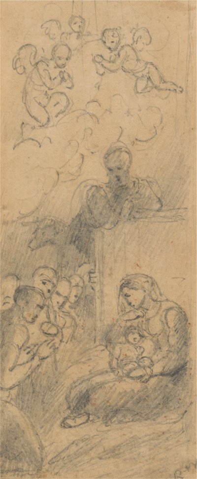 Narození Krista (Lukáš 2:15) od Richard Westall