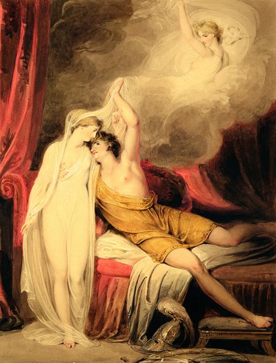 Smíření Paříže a Heleny (akvarel a kvaš na papíře) od Richard Westall