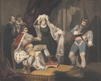 Divadelní figury o trůnu od Richard Westall