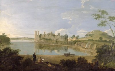 Hrad Caernarvon, cca 1745-50 (olej na plátně) od Richard Wilson