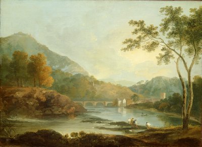 Castell Dinas Bran, Llangollen, asi 1771 (olej na plátně) od Richard Wilson